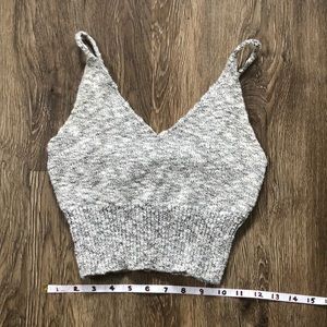 Knitted cropped tank top